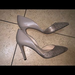 Vince Camuto Tan Faux Snakeskin Leather